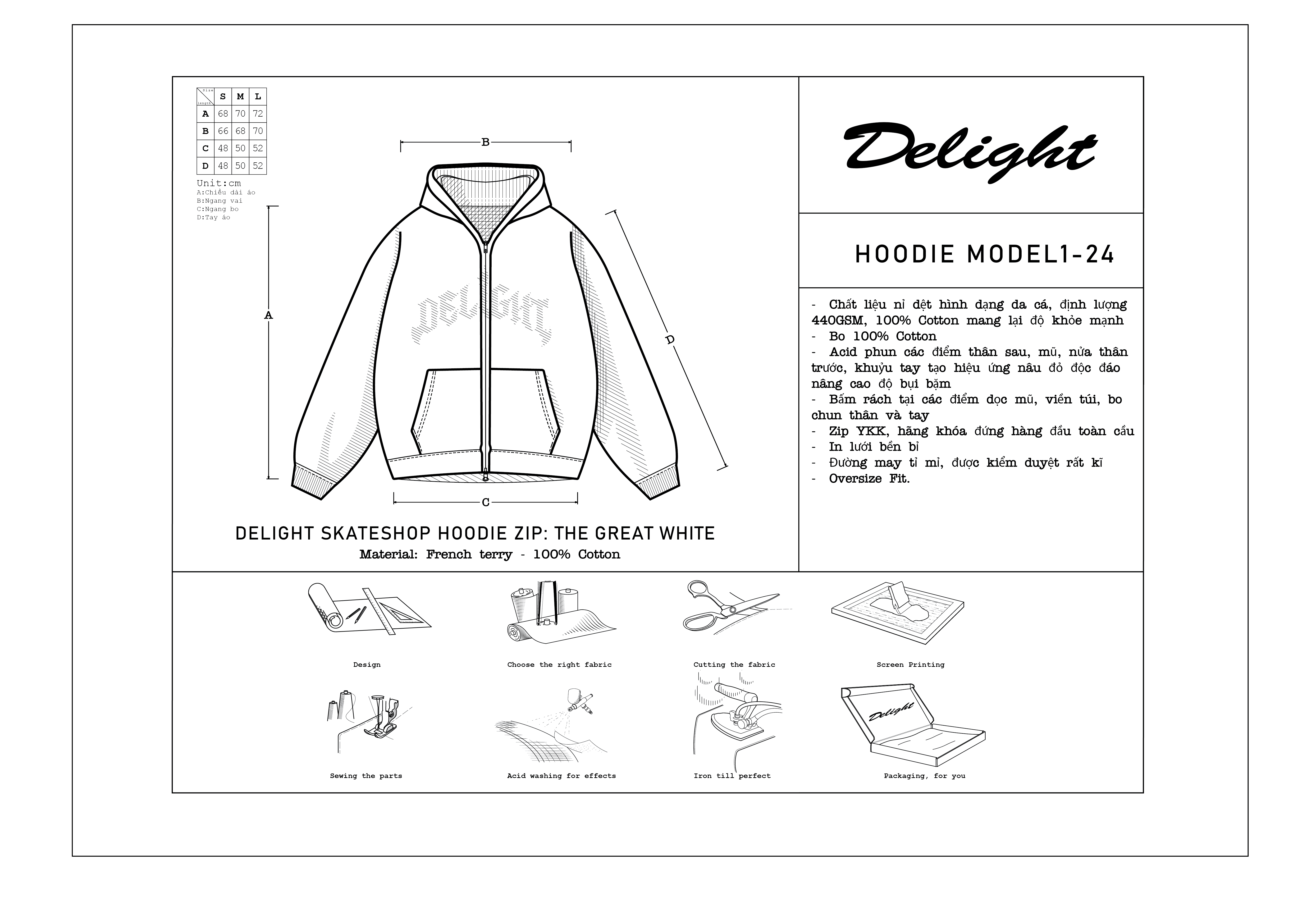 5112083 White Hooded Zip Sweater